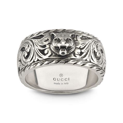 gucci men's chain|gucci men's feline ring.